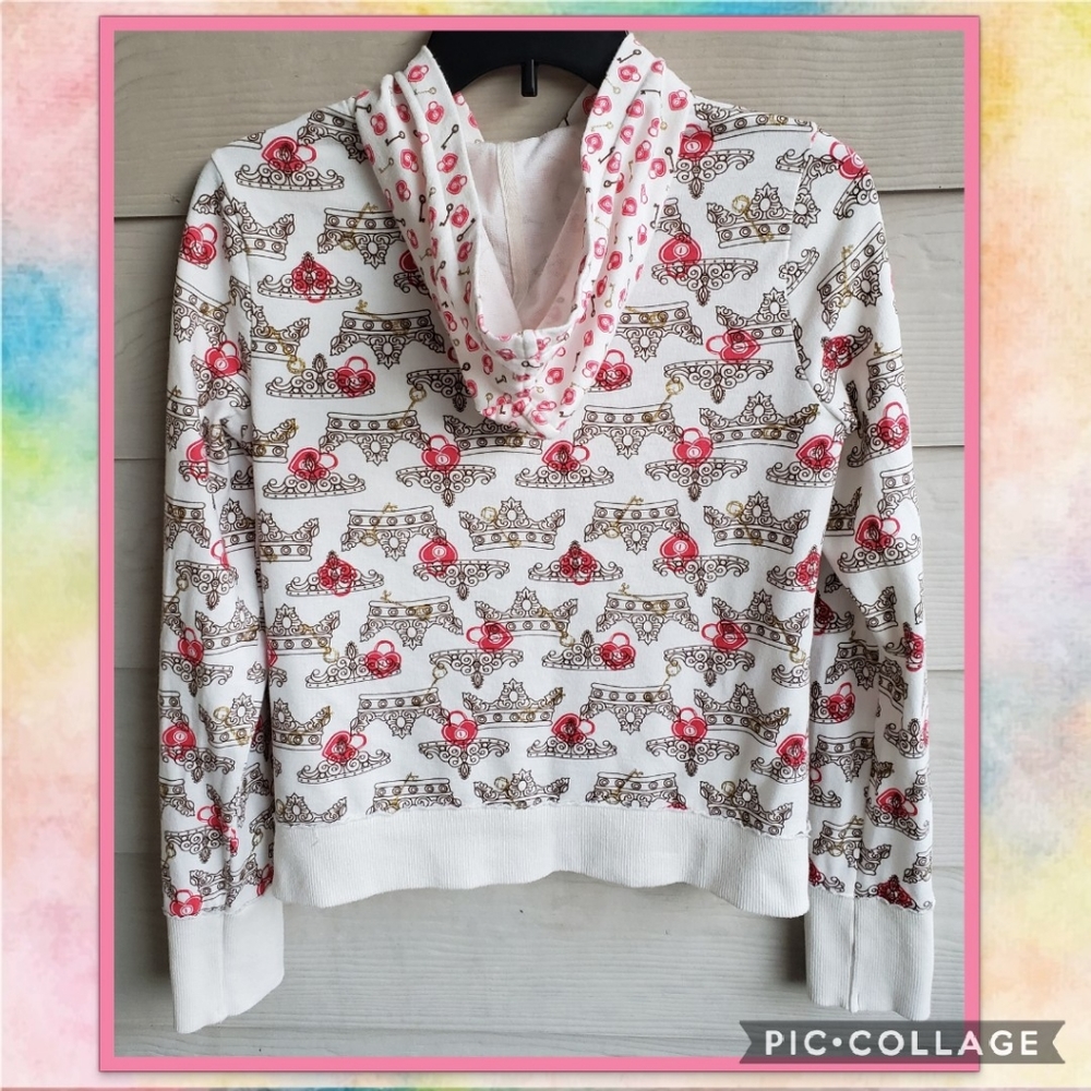 LIMITED TOO Cute Pastel Cream Pink Lockheart Kawaii Princess Graphic Hoodie - Picture 15 of 15